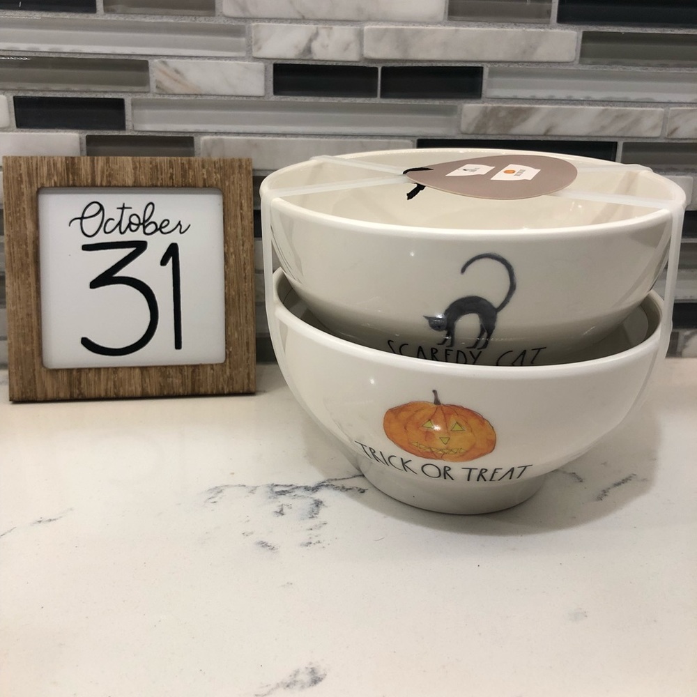 Rae Dunn melamine Halloween cereal bowl set of 2